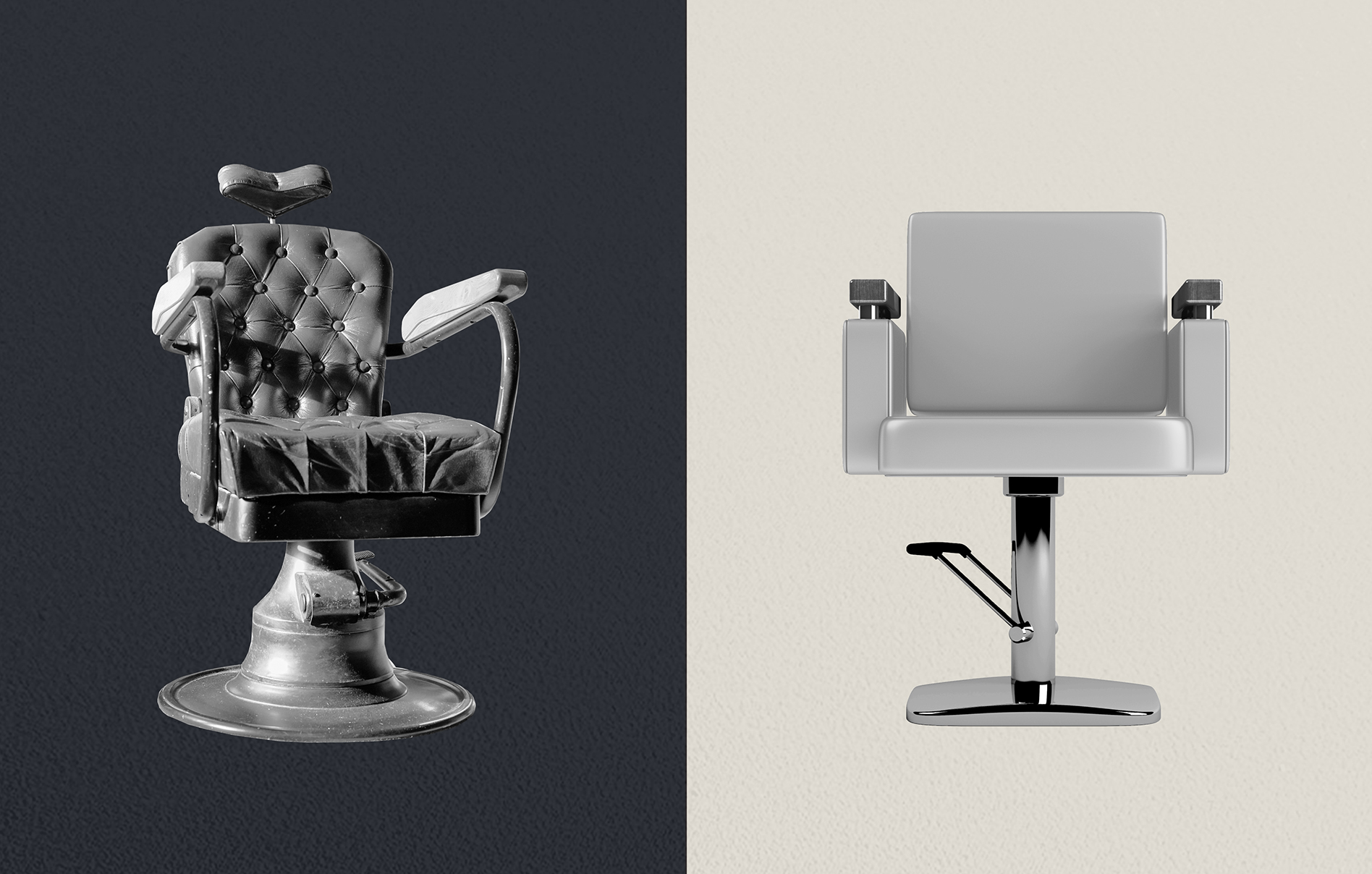 barber chair and salon chair